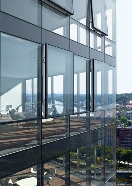 High quality latest design apartment hotel aluminum frame glass curtain wall